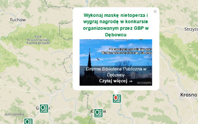 Mapa, kalendarz wydarzeń - Beskid Niski i Pogórze