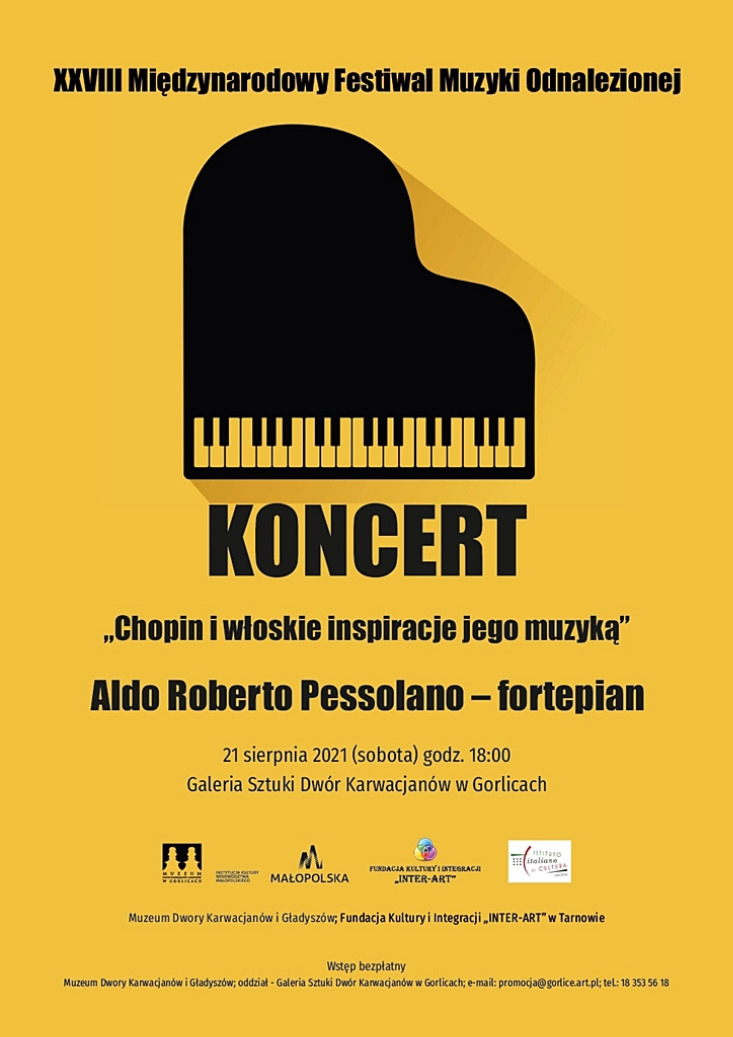 ALDO ROBERTO PESSOLANO ,,CHOPIN I WŁOSKIE INSPIRACJE JEGO MUZYKĄ’’ KONCERT FORTEPIANOWY