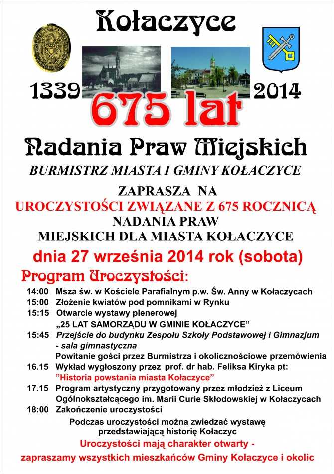 Kołaczyce 675 lat